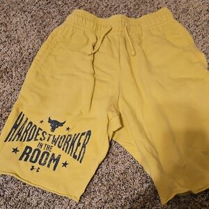 Under Armour Yellow Motivational Shorts